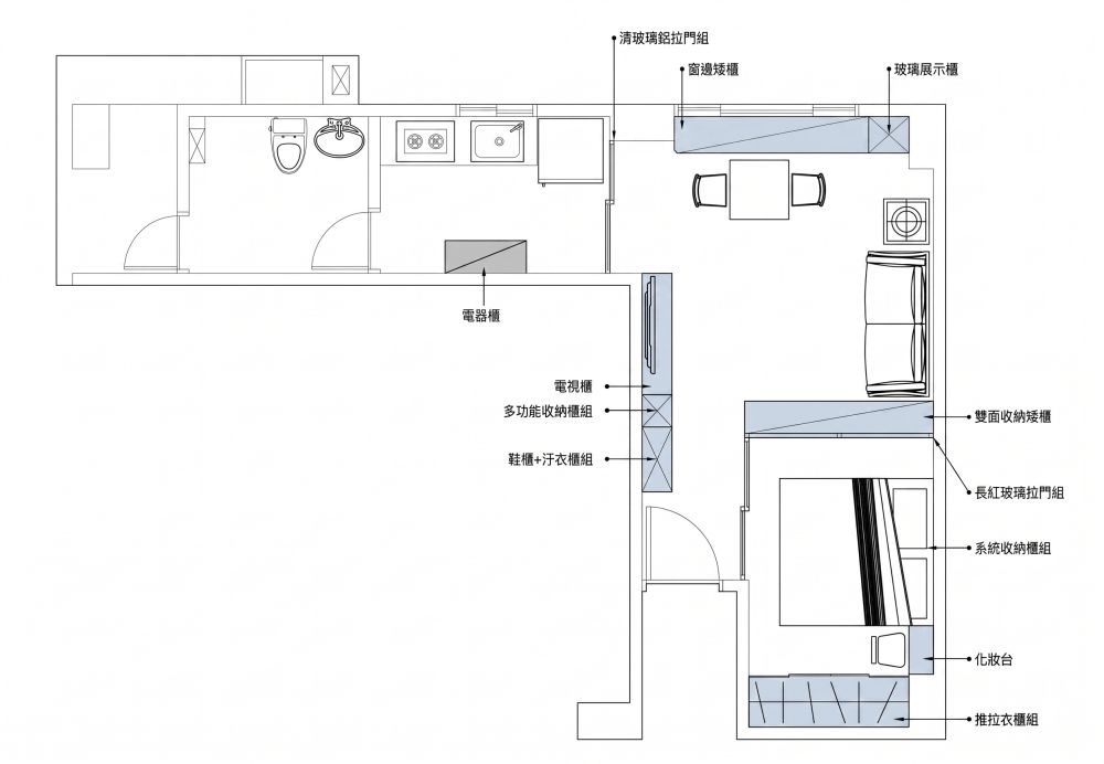 7坪  •  一房一廳的極致運用——小空間也能擁有美好生活！ 圖集 3