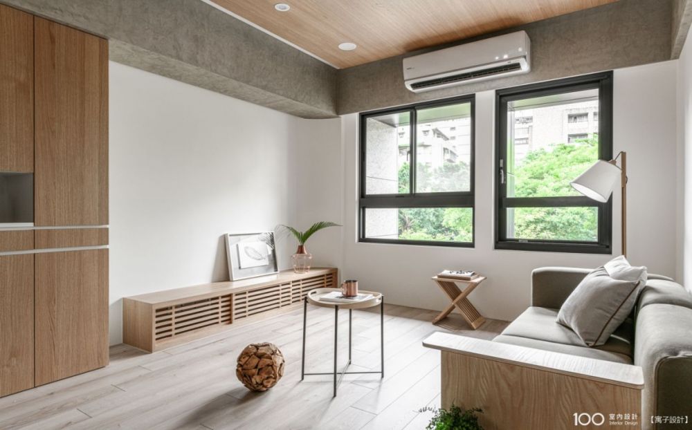 寓子設計公司的木地板客廳設計作品