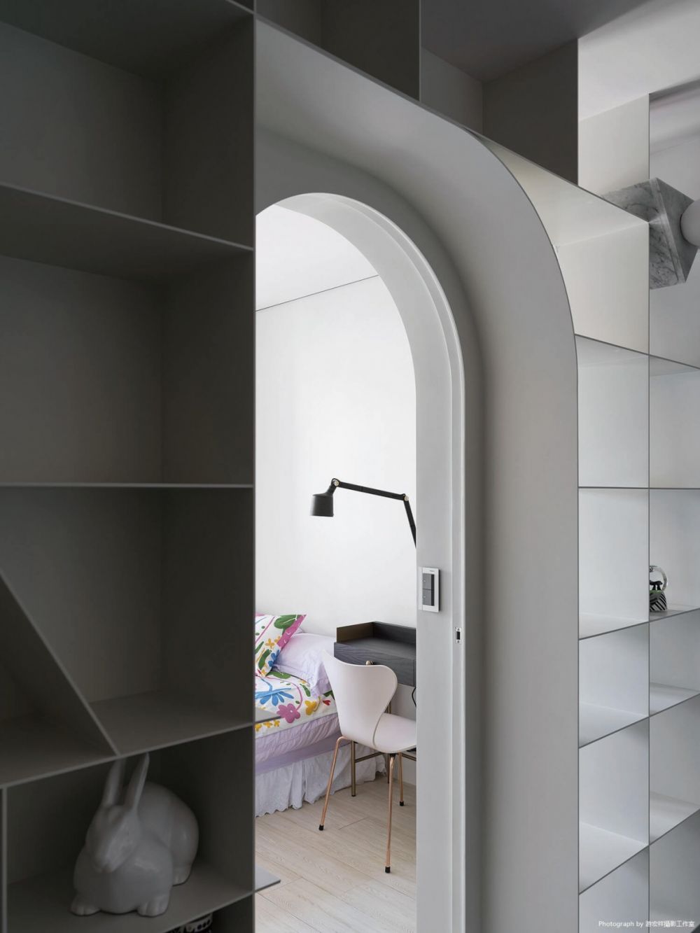 拱門,鍍鋅鋼板,鐵件,純白色調