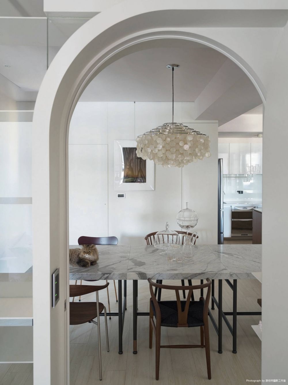 拱門,鍍鋅鋼板,鐵件,純白色調