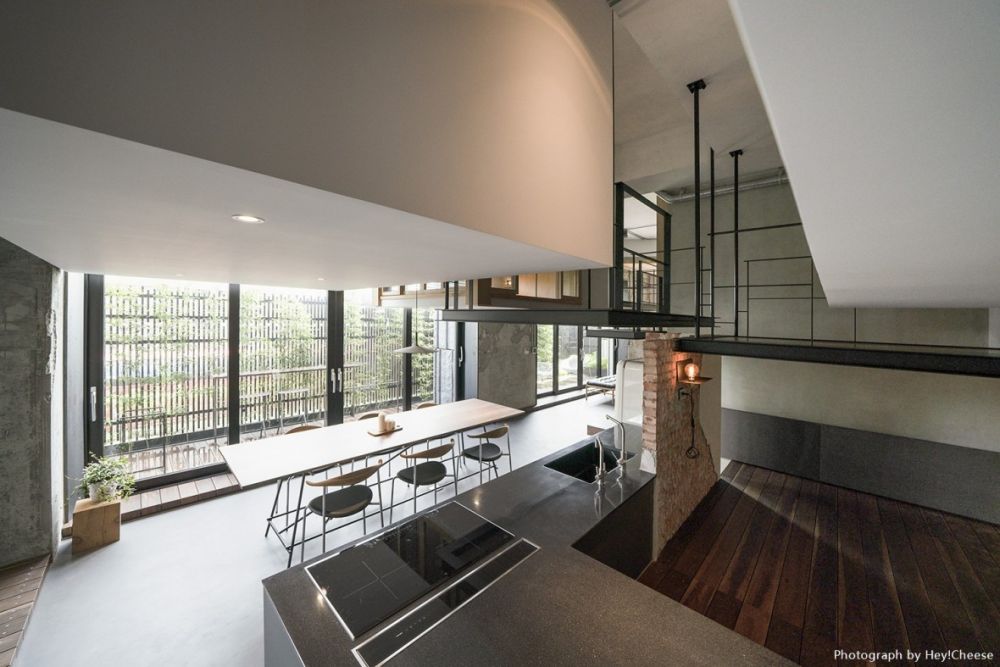 採光,灰色,樹屋,自然