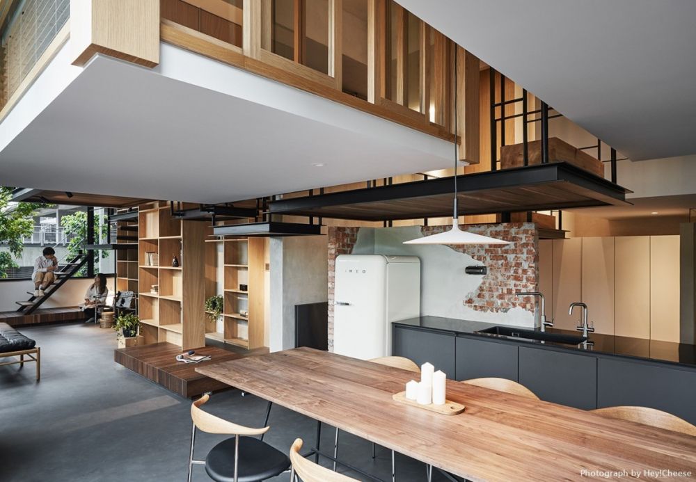 採光,灰色,樹屋,自然