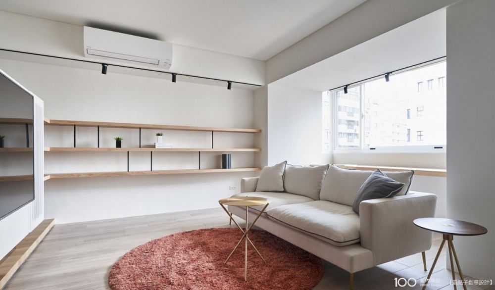 ▲細桌腳造型的邊桌自北歐帶起風潮,精簡俐落的設計百搭各種空間。圖片由蟲點子創意設計提供,看看這個作品其他部分