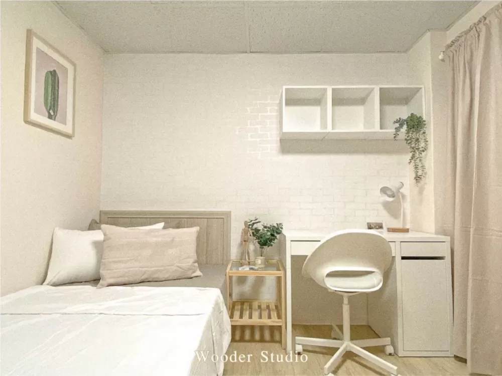 《百編星探出訪》IKEA家具改造4坪小套房!韓系奶油風明亮又溫馨 - 100室內設計