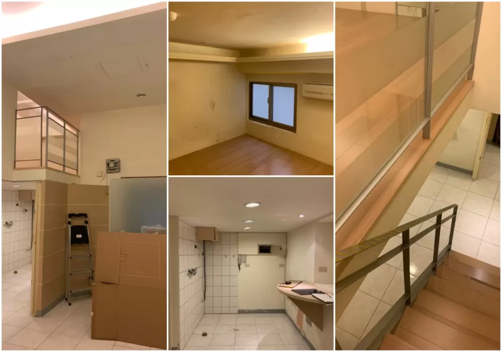 ▲裝潢前的房子裡全是封閉式的硬隔間,讓原本已經十分幽暗的地下1樓更加擁擠。