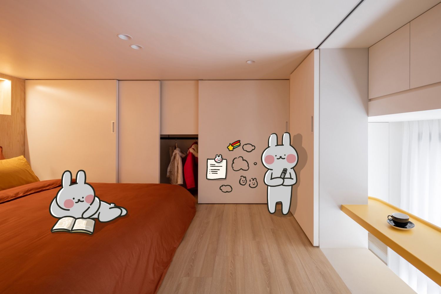 ▲閱讀桌板嵌入防護圍欄功能,使用上安全無虞