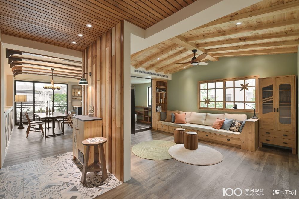 ▲窗檯近200公分長,我先生最喜歡在這兒倚著窗邊看書。