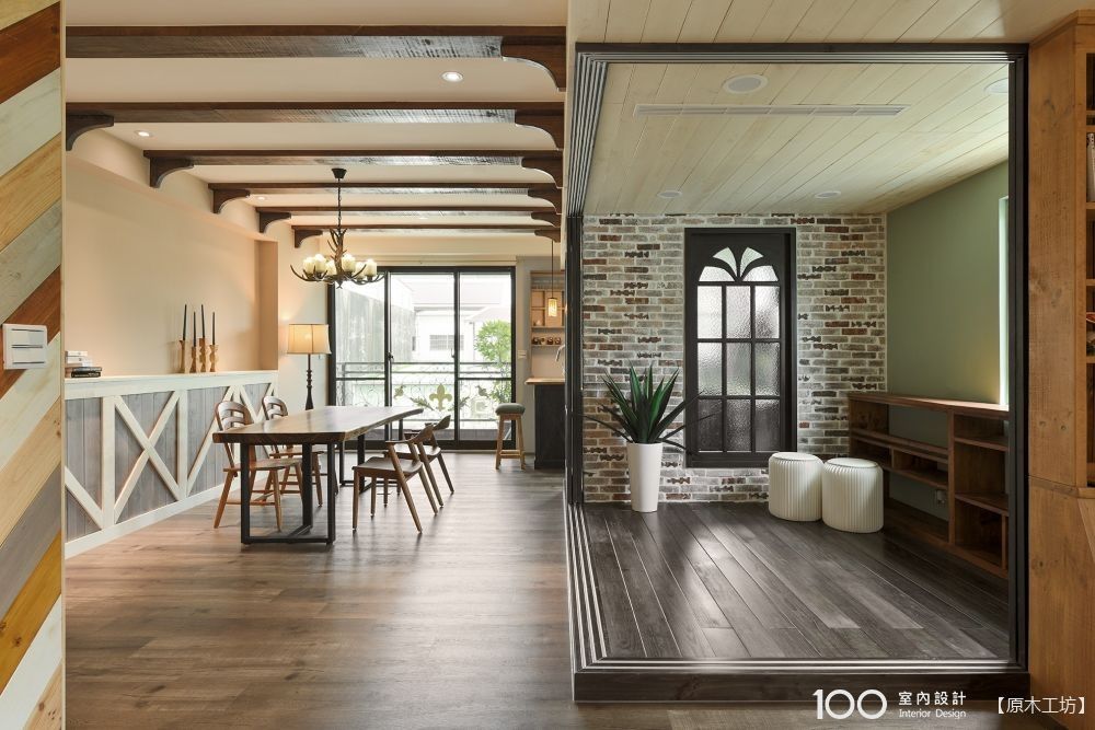 ▲拱型假窗作為與廚房的隔牆,讓小小空間卻很有歐式小宅的情調!