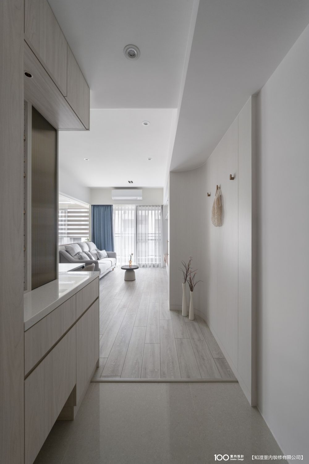 ▲多了弧度的包覆，也能修飾穿堂煞