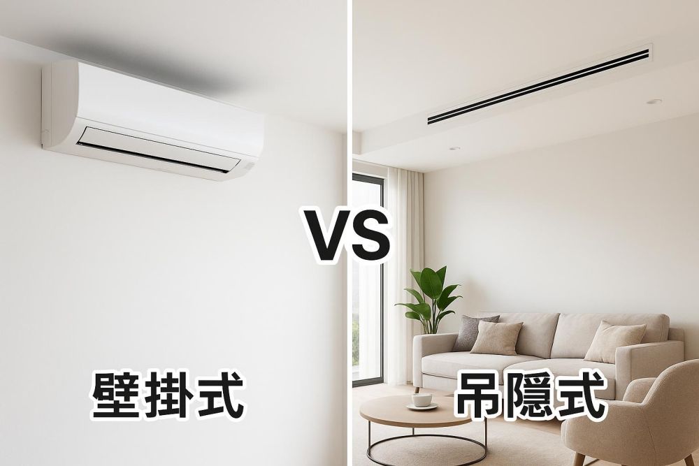 壁掛冷氣vs吊隱冷氣怎麼選？6大對比一張表看懂優缺點