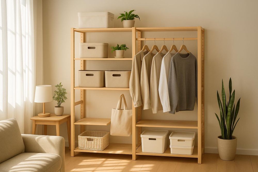 再也不用做大衣櫃！IKEA、MUJI組合層架，收納翻倍還能省更多