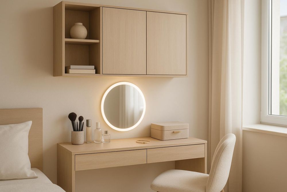 化妝台上櫃沒做對？「這樣設計」美妝品收納量翻3倍、桌面整齊不凌亂