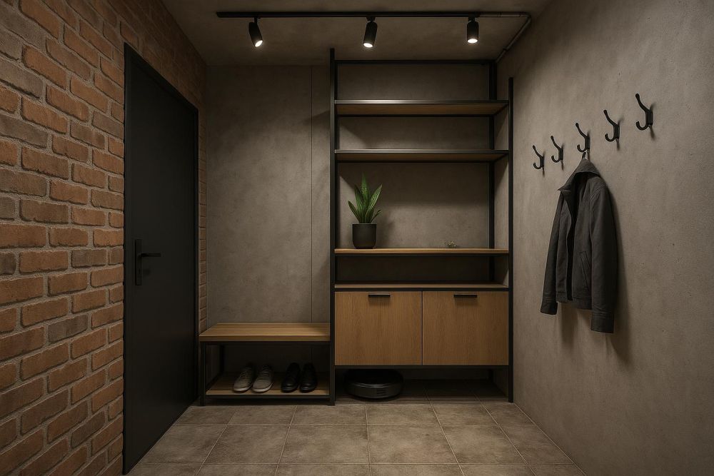 玄關設計只做鞋櫃最浪費！現代工業風『3大關鍵』，兼顧美感收納翻2倍