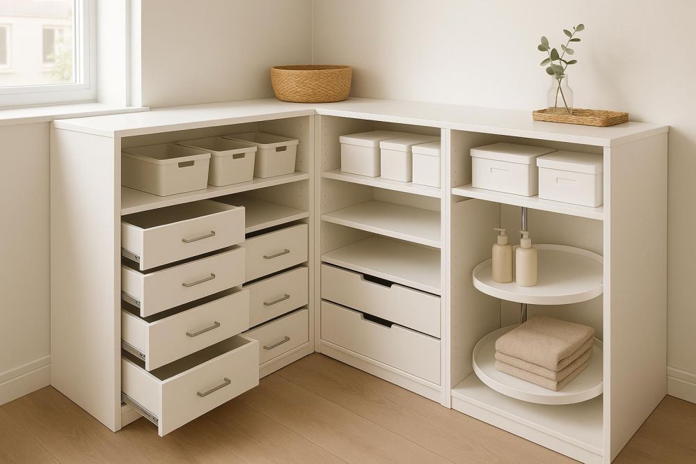 櫃子別做滿滿一整排！改用L型轉角設計，收納量激增5倍空間暴增