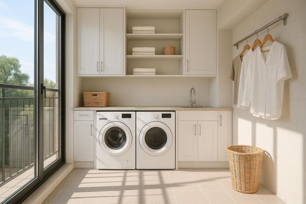 洗衣機還放陽台?用「這設計」家務省一半,洗衣烘衣動線超順、收納翻倍