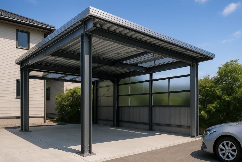 傳統車庫頂多用10年?H型鋼結構車庫平均壽命多2倍,防鏽防變形還能客製升級