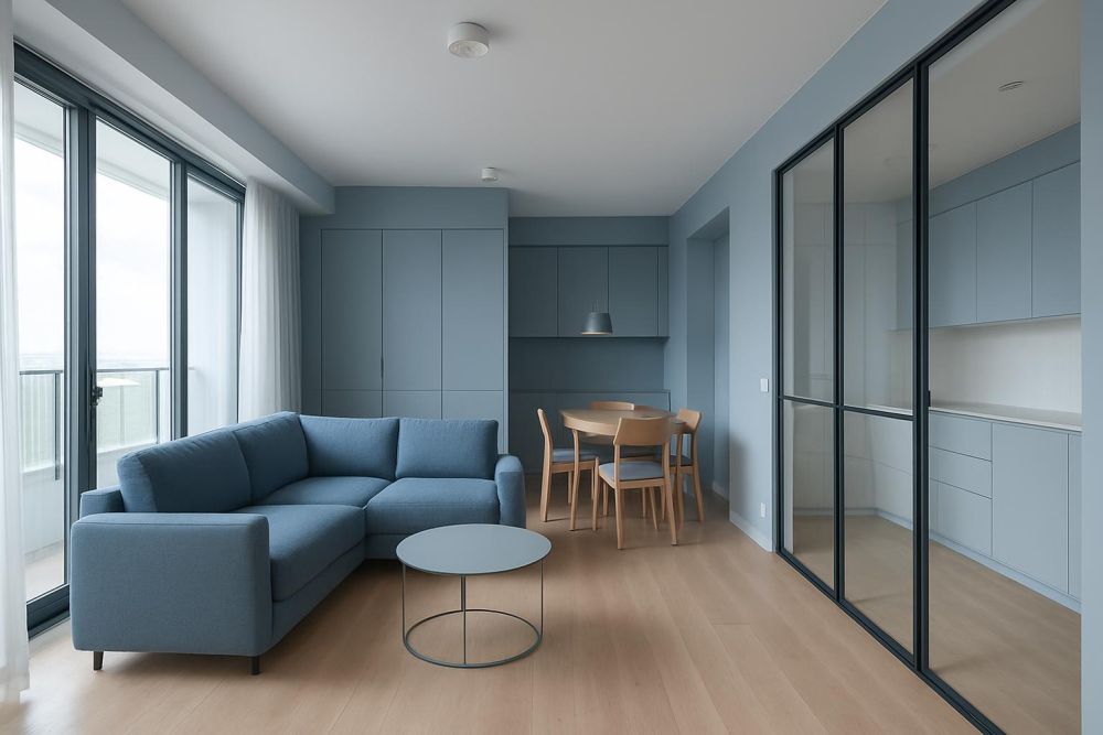 藍灰色+通透格局太神!小坪數瞬間放大2倍,2025最夯設計曝光