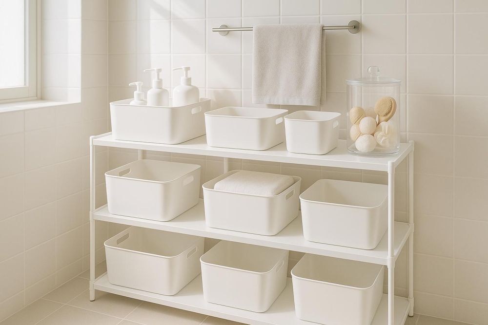 浴室瓶罐雜亂收不起來?用『無印系收納5招』空間多2倍、秒變整齊