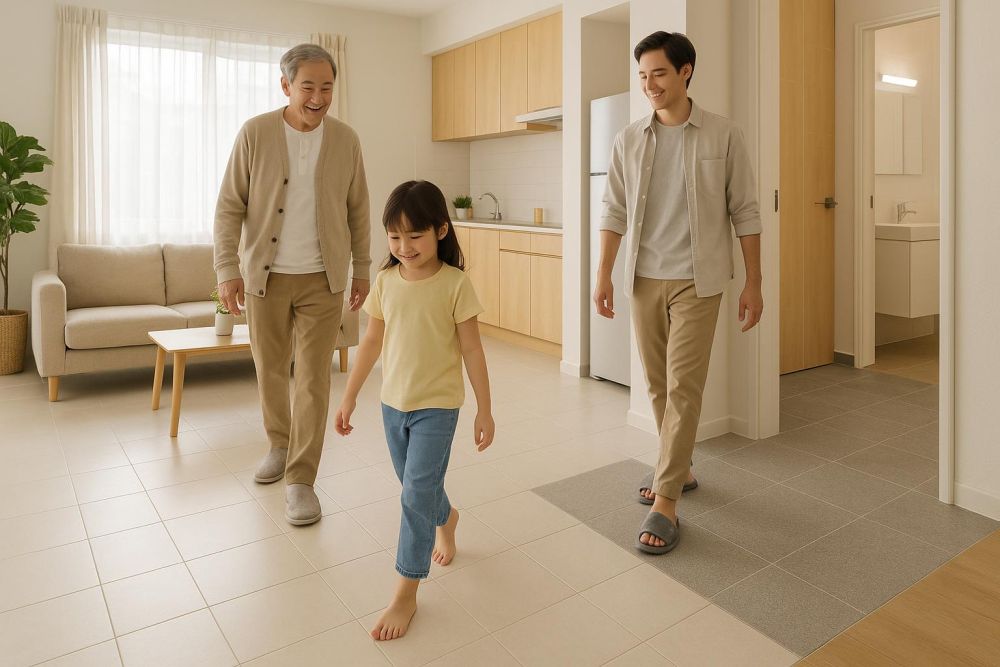 浴室磁磚選錯粗細,家人易滑倒?防滑研究實測『這種磁磚』防滑力高8倍,裝修必看!