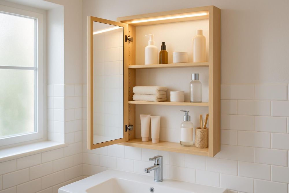 浴室鏡櫃亂收一團?升級這招,收納量激增2倍,備品再多也不怕!