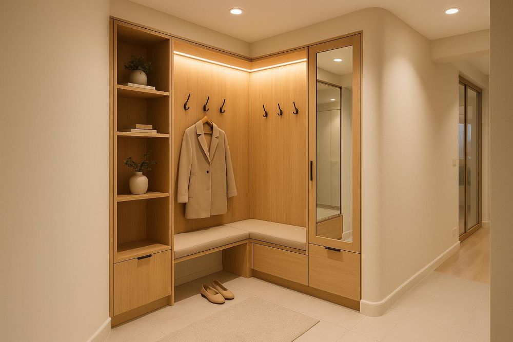 玄關櫃轉角別浪費！這樣設計收納多3倍，小空間瞬間放大