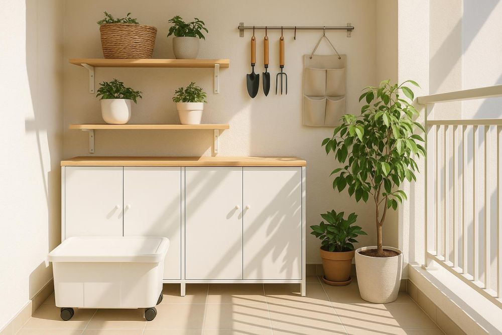 陽台總是亂糟糟?改這3招收納翻2倍,2025年最強陽台活用術