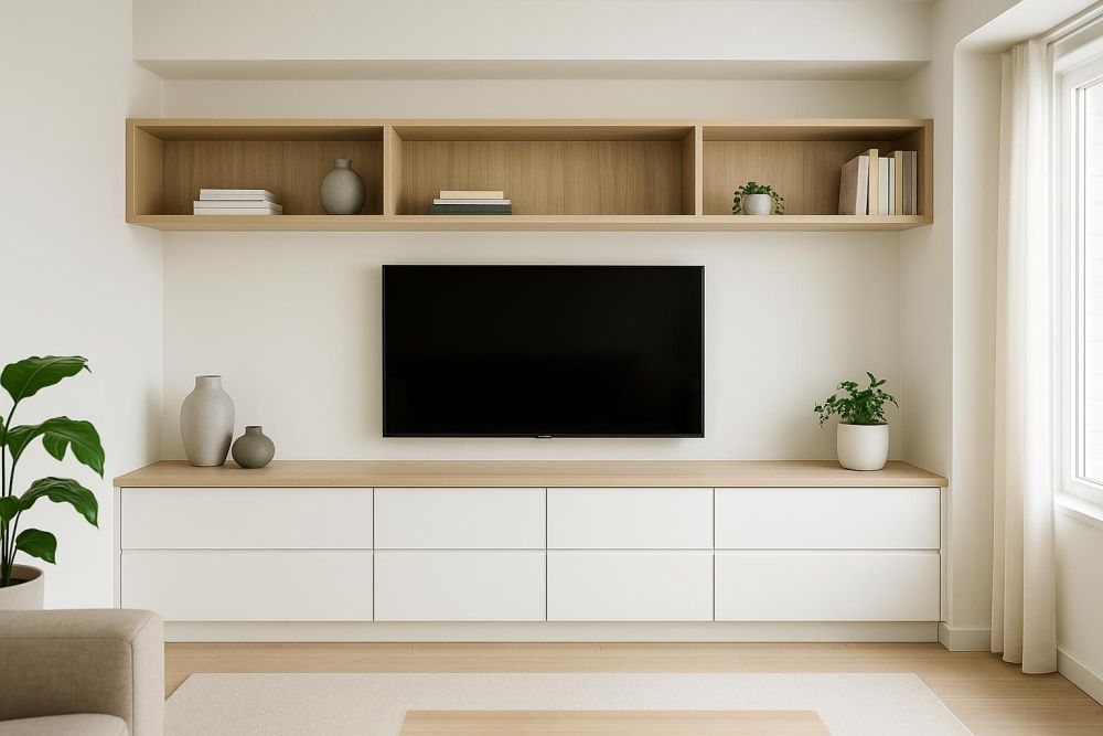 電視櫃這樣規劃,收納翻3倍!5大設計細節讓客廳淨空超清爽