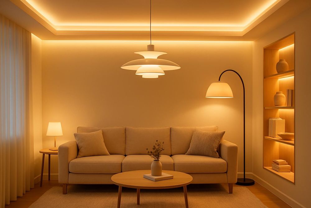 客廳燈光這樣做,質感直升3倍!2025年最強配置攻略+4大燈具安裝避雷