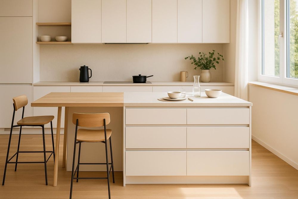 中島餐桌只會占位?新設計多1米延伸,收納、用餐一區搞定