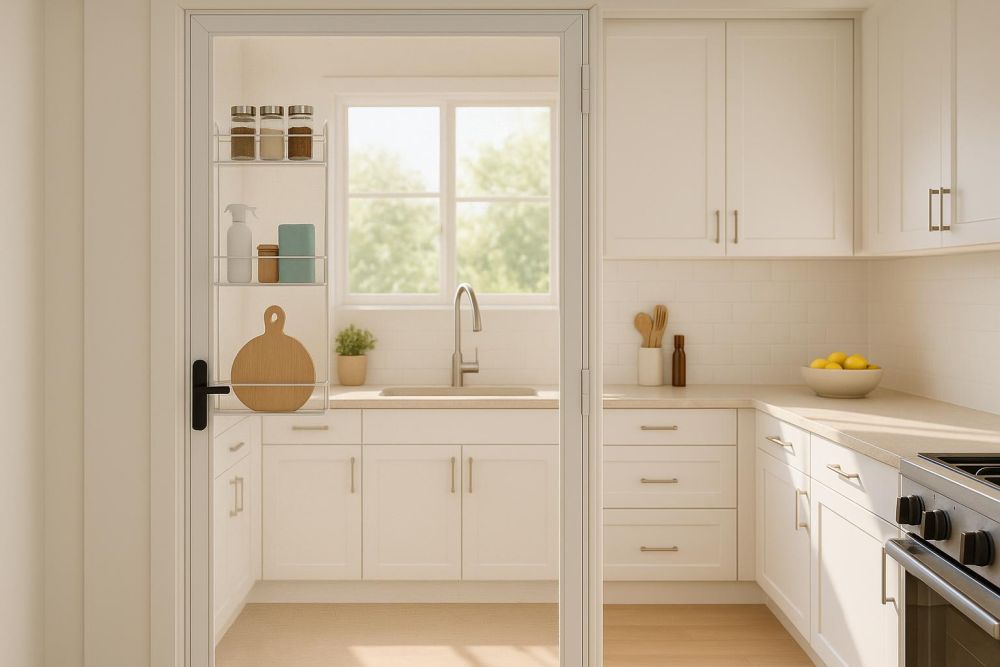 廚房只裝防蚊紗門太遜?三合一紗門新機能曝光,收納、通風一次搞定省下2倍空間