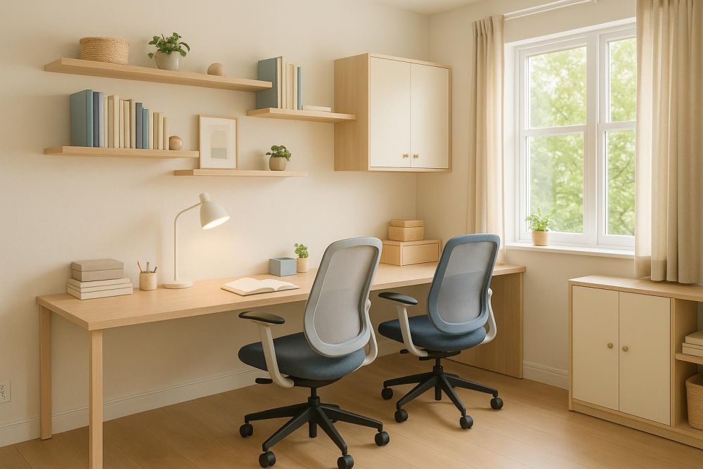 兩個孩子一間房書桌怎麼擺?『這樣設計』不打架,學習專注力翻2倍,超實用共用兒童房配置法