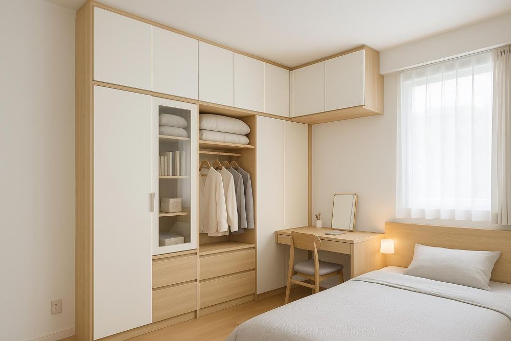 臥室轉角別再浪費!這招規劃櫃子,收納空間激增2倍