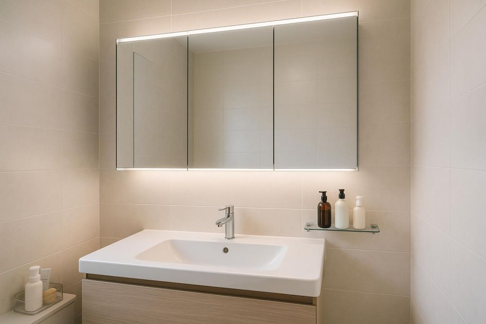 浴室太小太擠?整面鏡櫃這樣做,空間感激增2倍+收納翻倍!選購搭配全指南