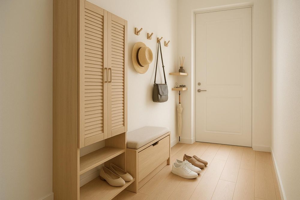 小坪數玄關別只放鞋櫃!用這3招設計,收納翻2倍、入門秒升級
