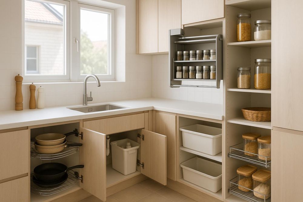 廚房收納老是塞爆？5大角落空間這樣用，2025櫃體設計收納多3倍！