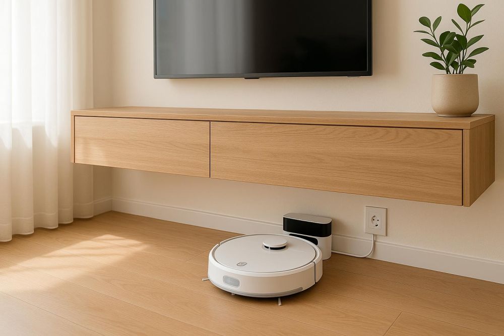 只做懸空櫃根本不夠！掃地機器人不靈、卡髒亂？規劃必懂這4點，清潔效率翻倍省心