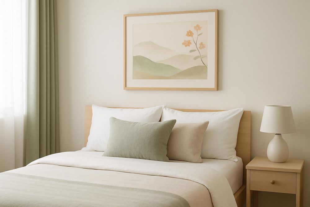 床頭掛畫別亂掛!風水禁忌×8大搭配法,這樣選瞬間提升臥室格調