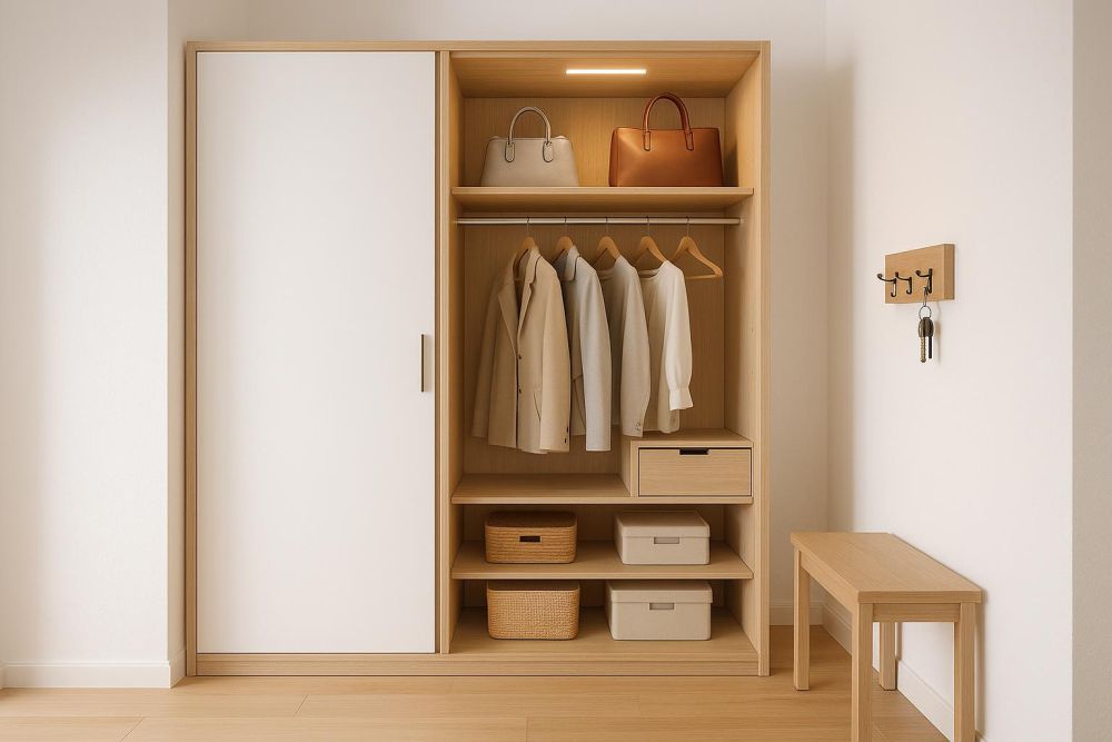 玄關衣帽櫃做錯天天亂！這5個設計讓你回家出門秒拿東西，不怕找半天