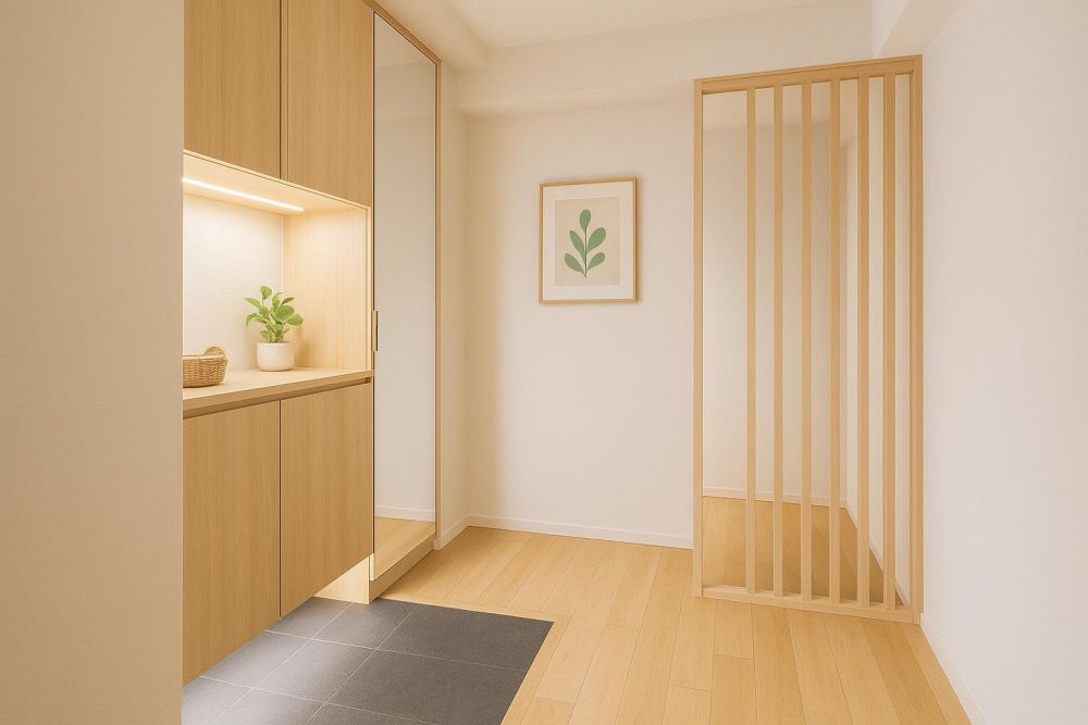 小坪數玄關這樣做:『二進式設計』收納多3倍,回家動線不卡、質感大提升