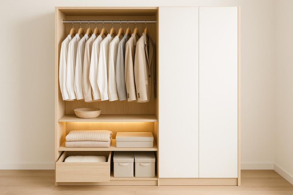 半開放式衣櫃別亂做!『這樣規劃』收納量放大2倍、不怕衣服堆爆