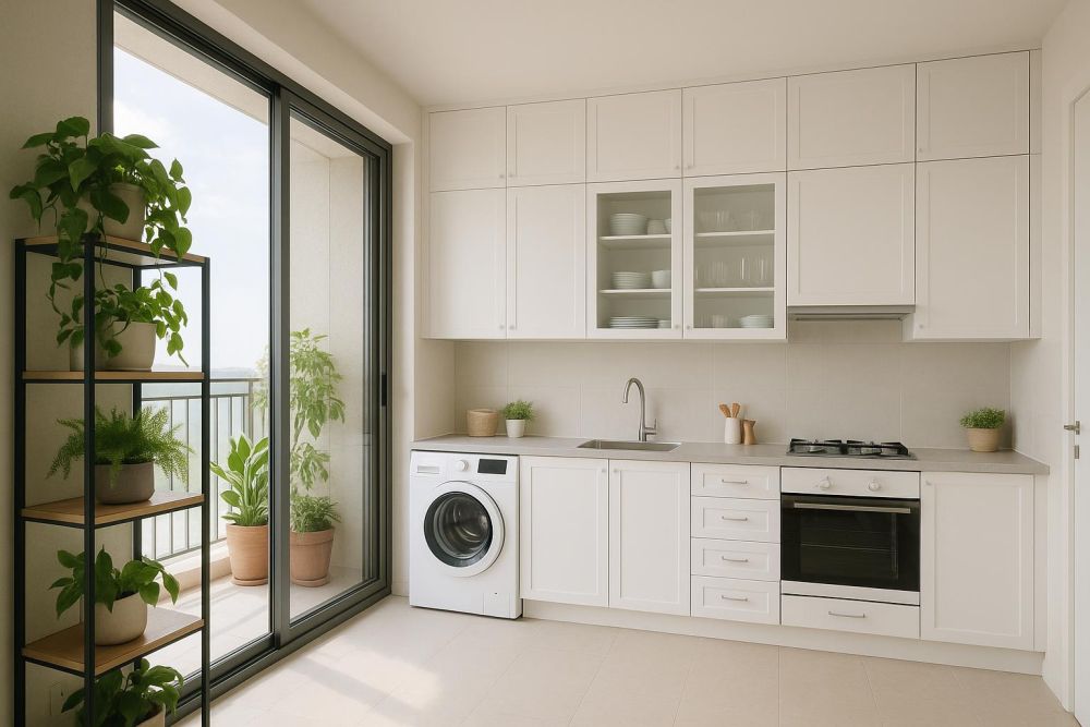 廚房靠陽台別只當曬衣區！這樣做動線順收納翻倍，小空間變大一倍