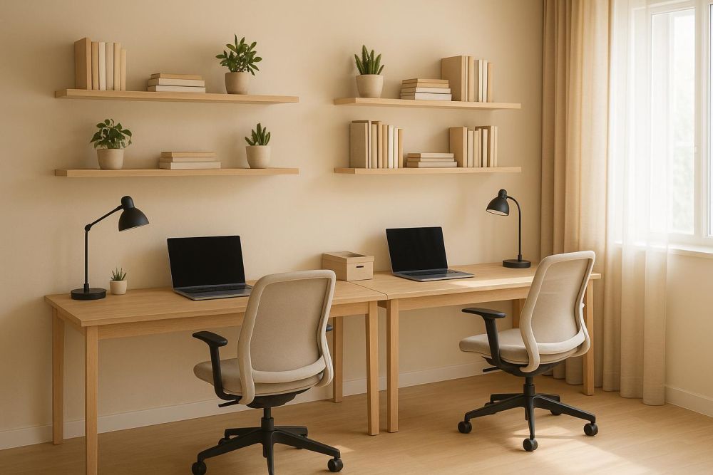 雙人工作區總卡位？這樣規劃動線，2人同時辦公收納空間翻倍還不擁擠