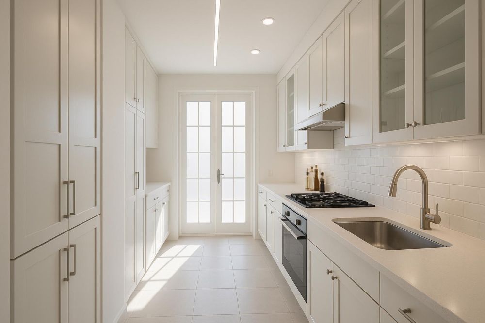 狹長型廚房常卡手轉身難？掌握這5大設計重點，收納動線空間大翻倍！