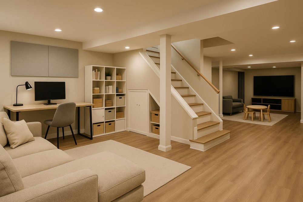 地下室別只當倉庫!這3招裝潢設計,瞬間多出2間房,收納空間增3倍