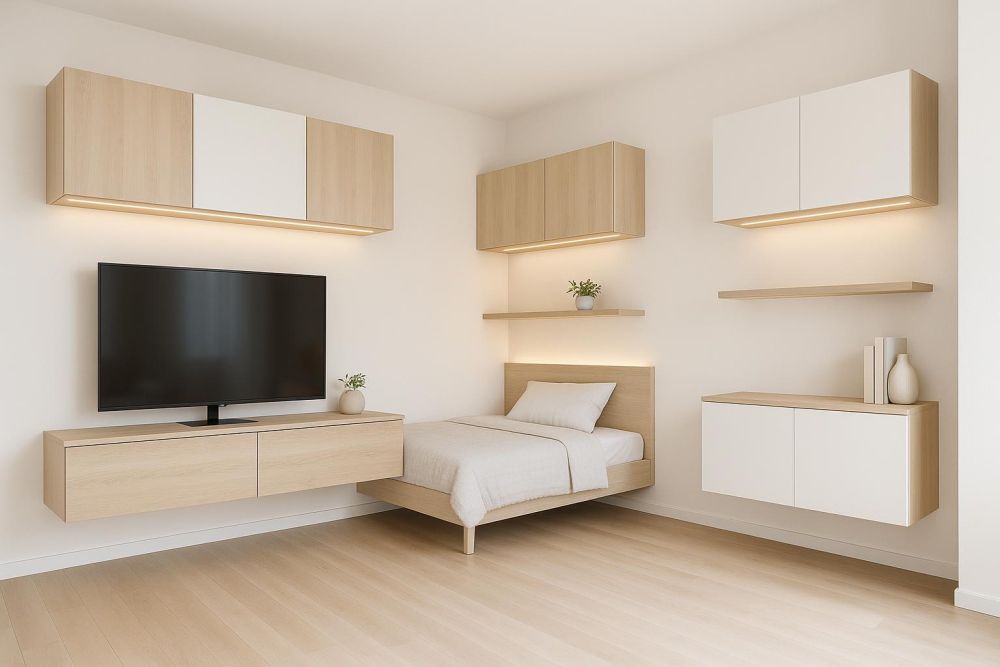 櫃子不用落地！懸浮式設計讓收納多5倍，空間瞬間大1倍