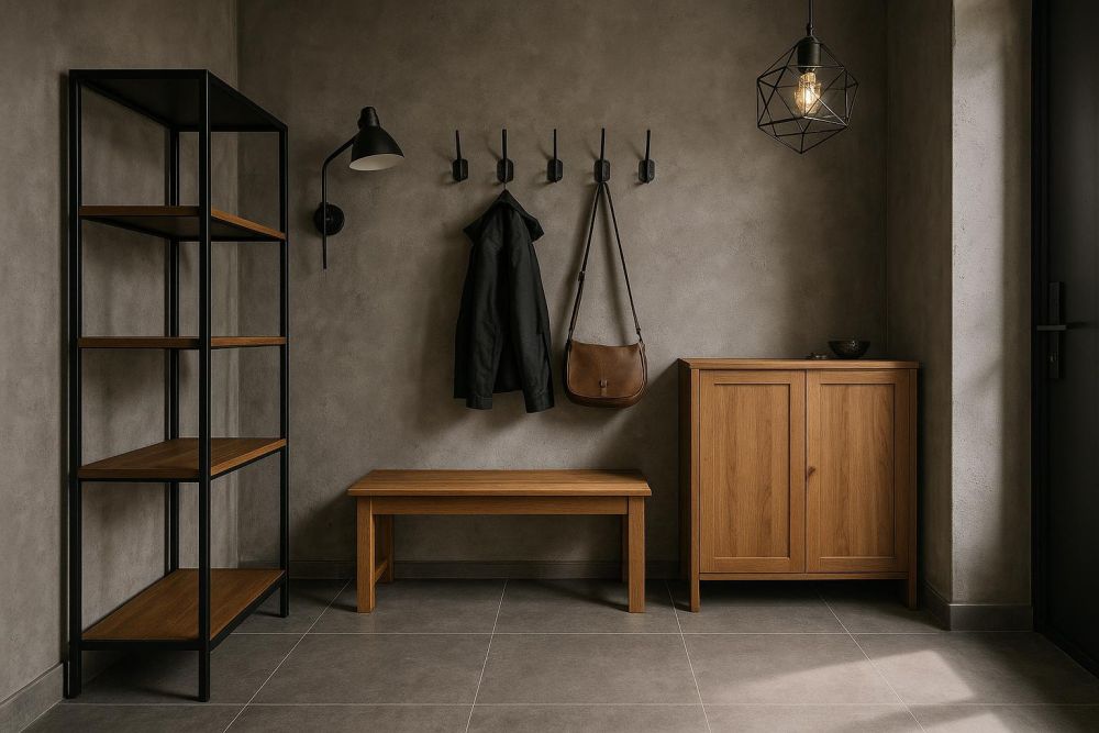 玄關設計不只進門收納！工業風『這5招』空間感翻倍、動線超順手