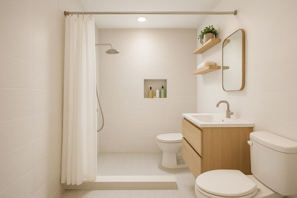 小浴室別做玻璃隔間！改『這設計』乾濕分離+收納量竟多1倍