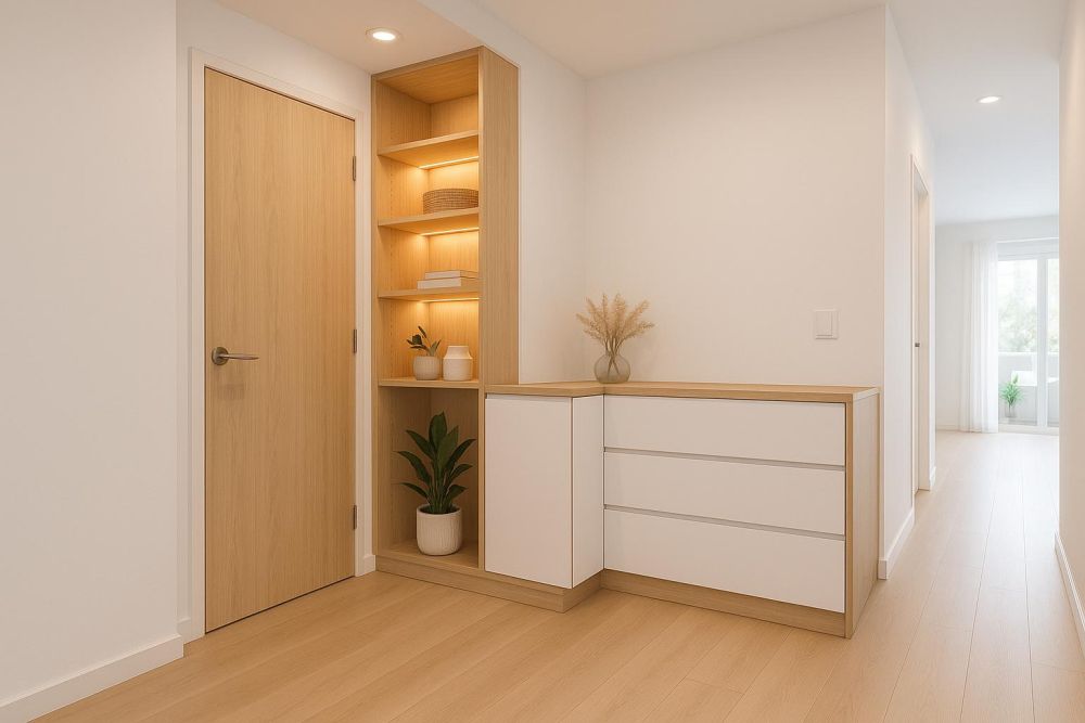 沒玄關也能收好收滿！櫃子轉向設計收納量激增2倍，秒勝獨立儲藏室