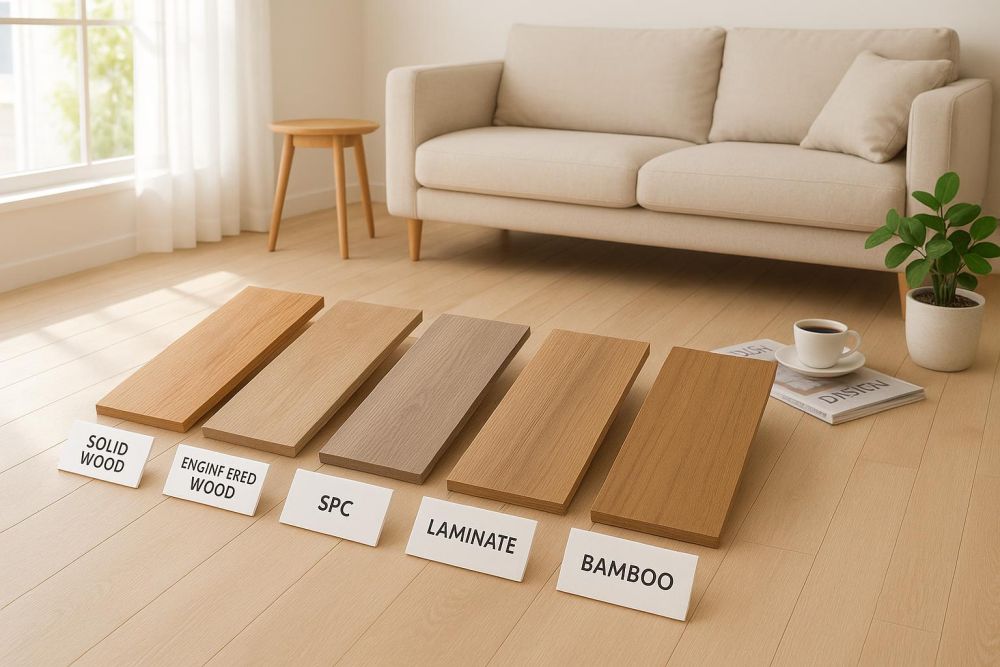 選錯木地板天天後悔？實木、SPC石塑、超耐磨...5款地板差在哪，一張表教你選對款，省時又耐用