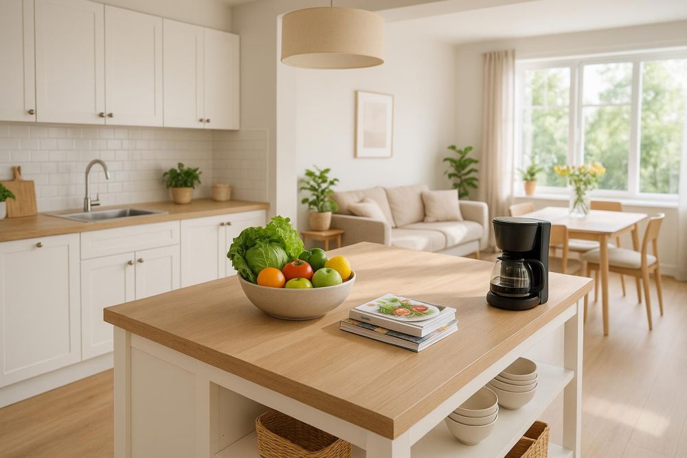 家裡沒做中島桌檯？廚房收納、動線、聚餐都難用了！加這1設計，功能翻3倍